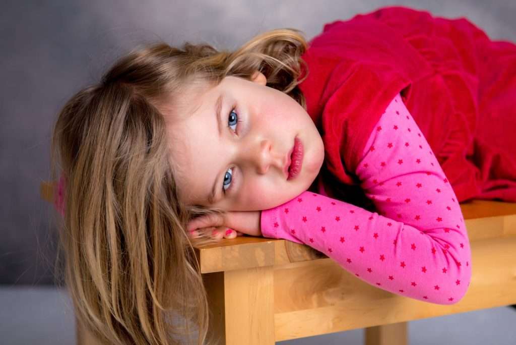 Young child showing behavioral changes and mood symptoms associated with PANS and PANDAS neuropsychiatric disorders.